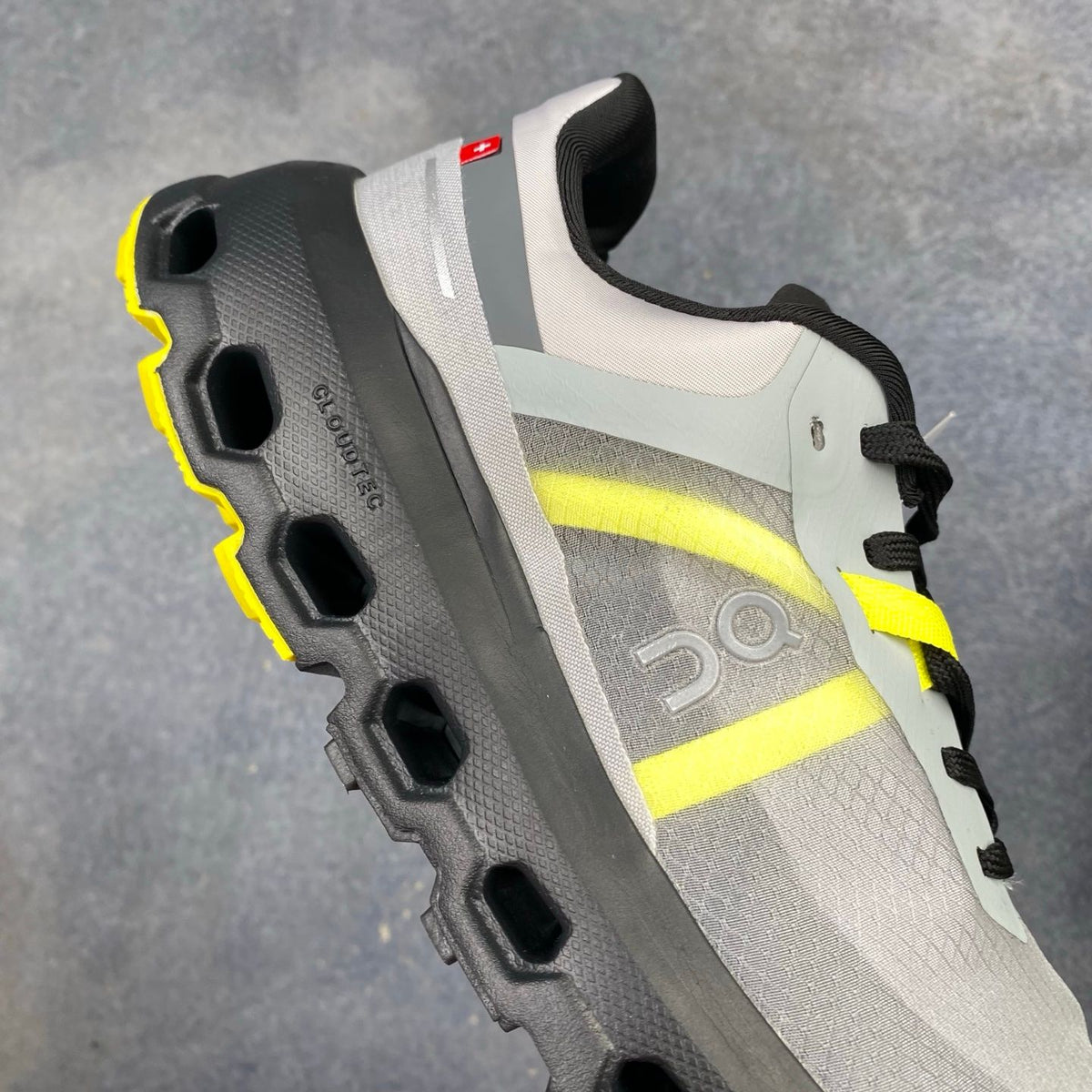 On Cloudvista 2 Grey & Neon Yellow Sneakers