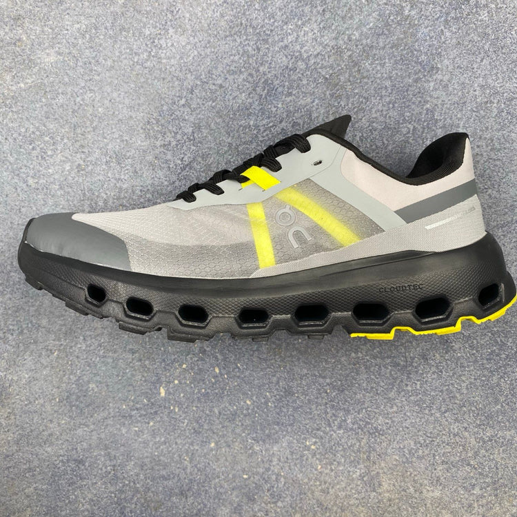 On Cloudvista 2 Grey & Neon Yellow Sneakers
