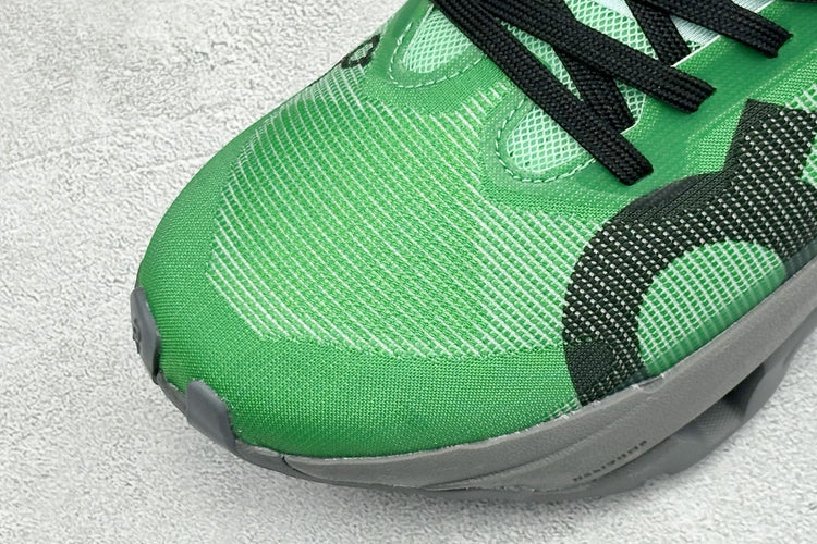 On Cloudmonster Hyper Green & Charcoal Sneakers