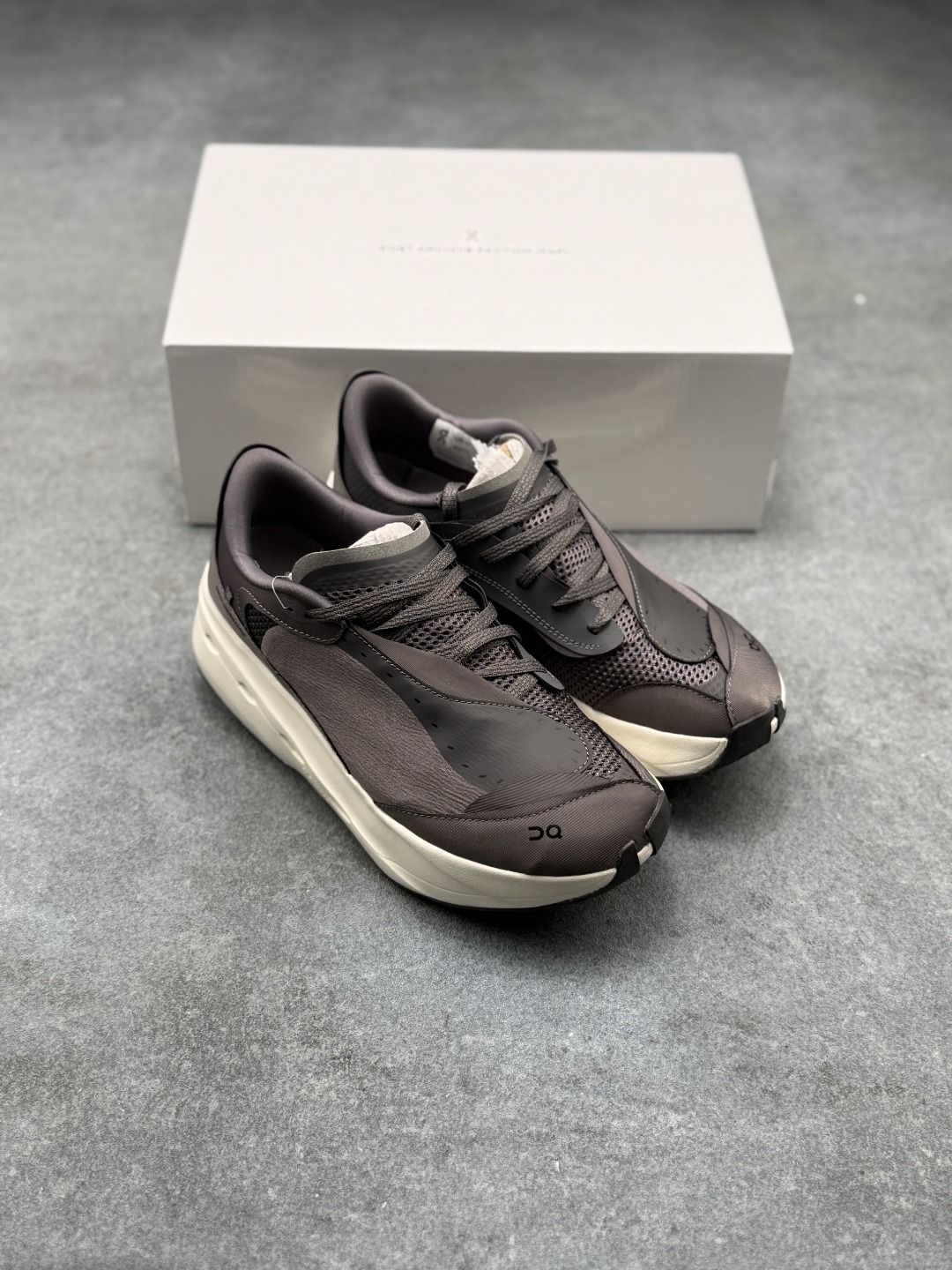 On Charcoal & Cream Sneakers Cloudboom Volt PAF
