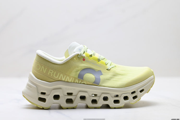 On Cloudmonster 3 Lime & Cream Sneakers