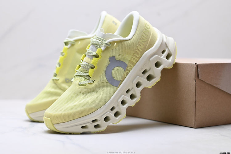 On Cloudmonster 3 Lime & Cream Sneakers