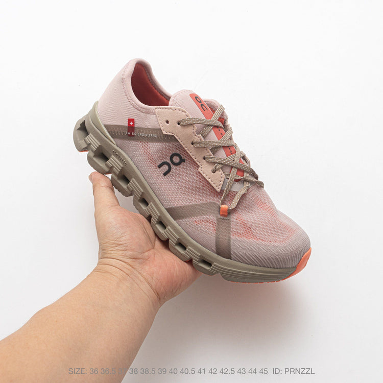 On Cloud X 4 Blush Pink & Taupe Sneakers