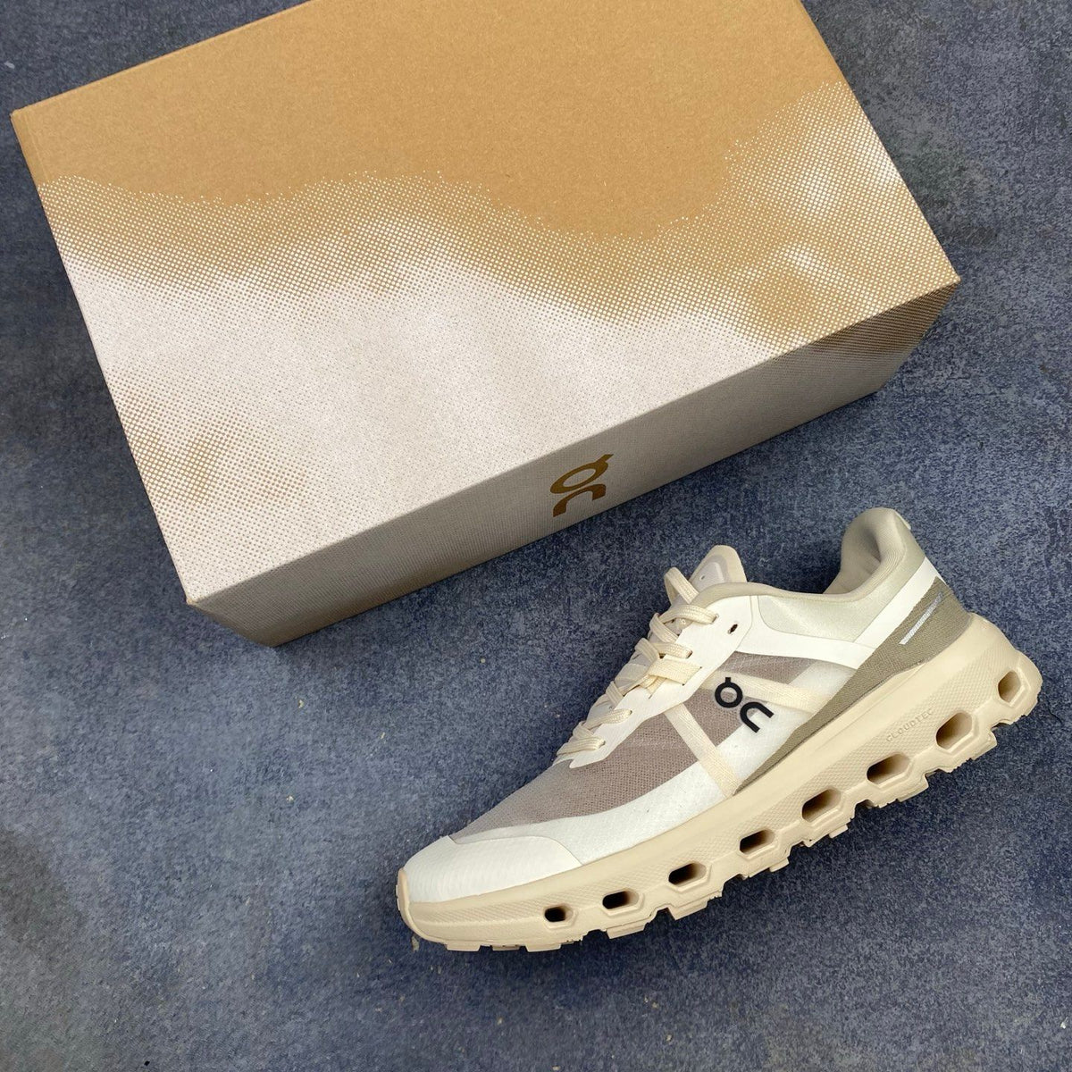 On Cloudvista 2 Cream & Stone Grey Sneakers