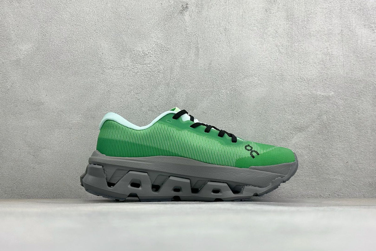 On Cloudmonster Hyper Green & Charcoal Sneakers