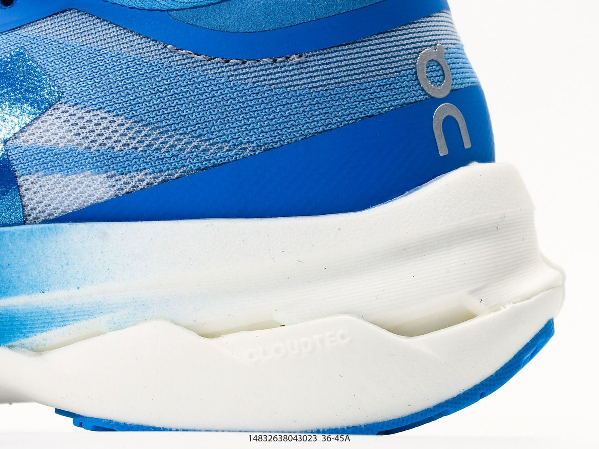 On Cloudmonster Hyper Blue & White Sneakers