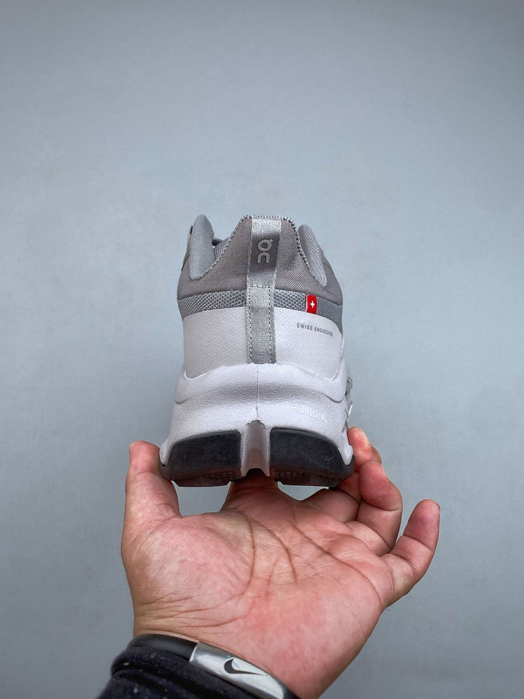 On Cloudleap Grey & White Sneakers