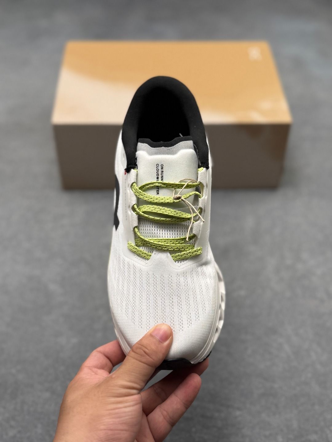 On Cloudmonster 3 White & Lime Sneakers