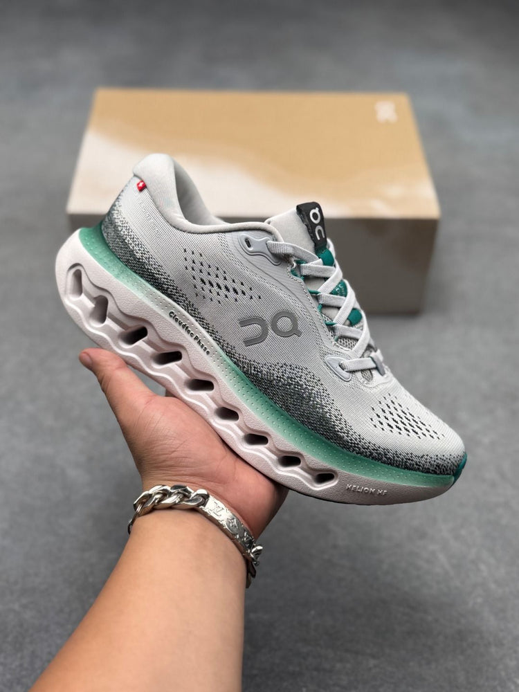 On Cloudsurfer 3 Light Grey & Sage Sneakers