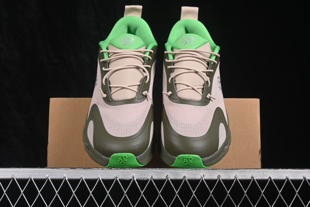 LOEWE x On Cloudsolo Taupe & Green Sneakers