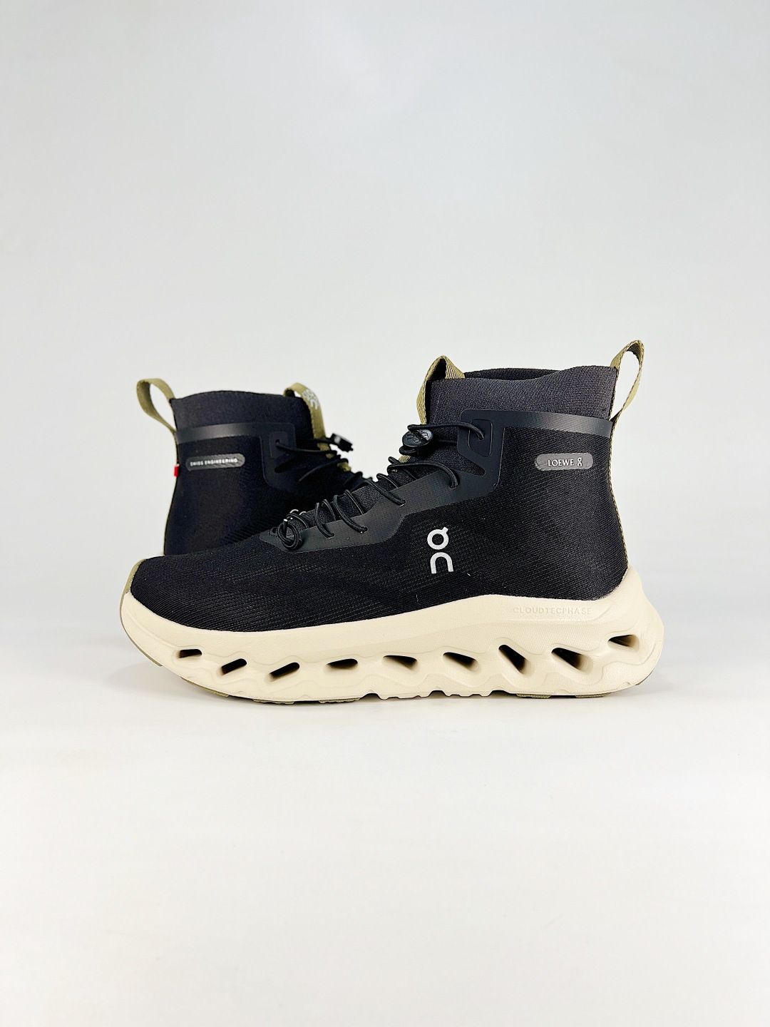 On Black & Ivory High-Top Sneakers