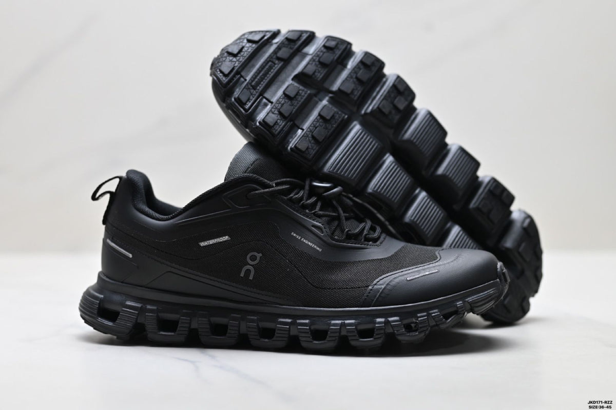 On Cloud 6 Geo All-Black Sneakers