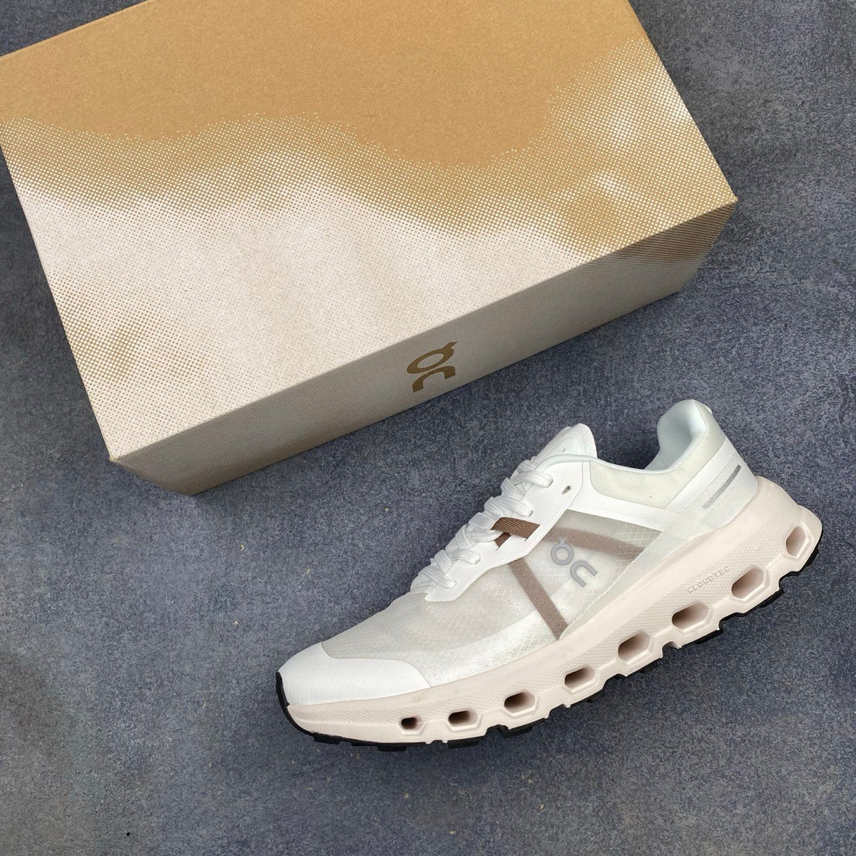 On Cloudvista 2 Cream & Taupe Sneakers