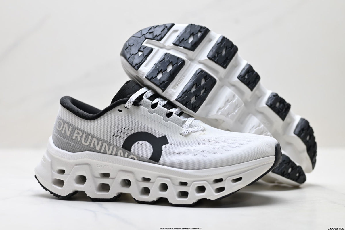 On Cloudmonster 3 White & Black Sneakers