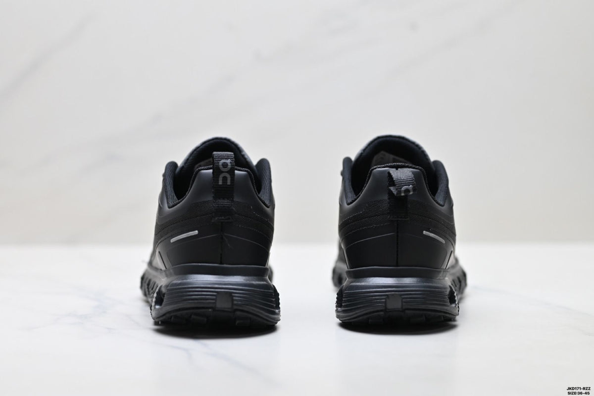 On Cloud 6 Geo All-Black Sneakers