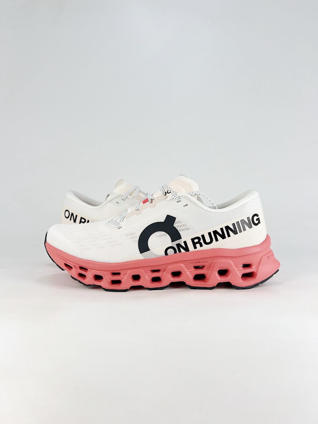 On Cloudmonster 3 Hyper White & Coral Sneakers