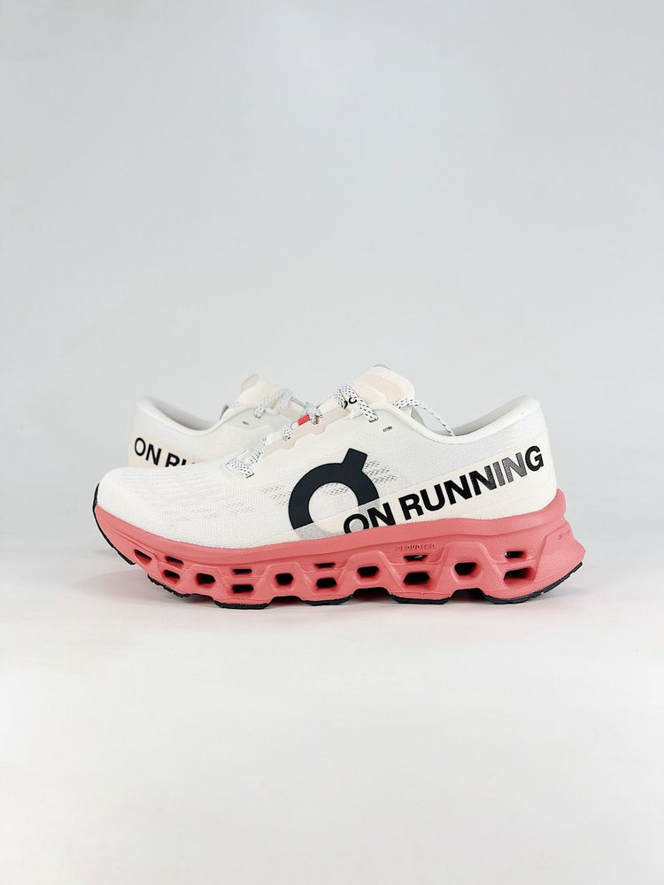 On Cloudmonster 3 Hyper White & Coral Sneakers