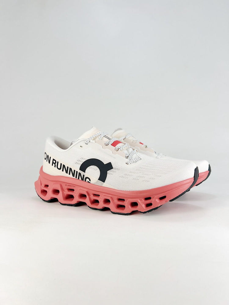 On Cloudmonster 3 Hyper White & Coral Sneakers