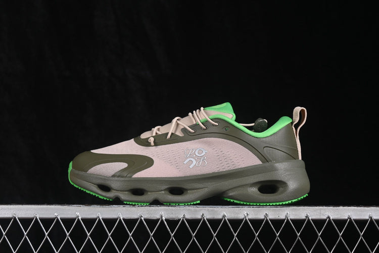 LOEWE x On Cloudsolo Taupe & Green Sneakers