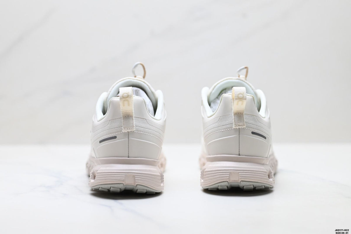 On Cloud 6 Geo White & Light Grey Sneakers