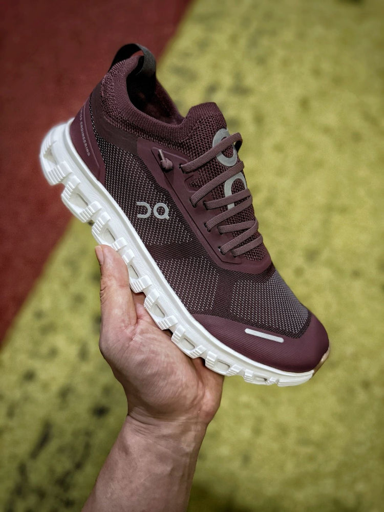 On Cloudultra Burgundy & White Sneakers