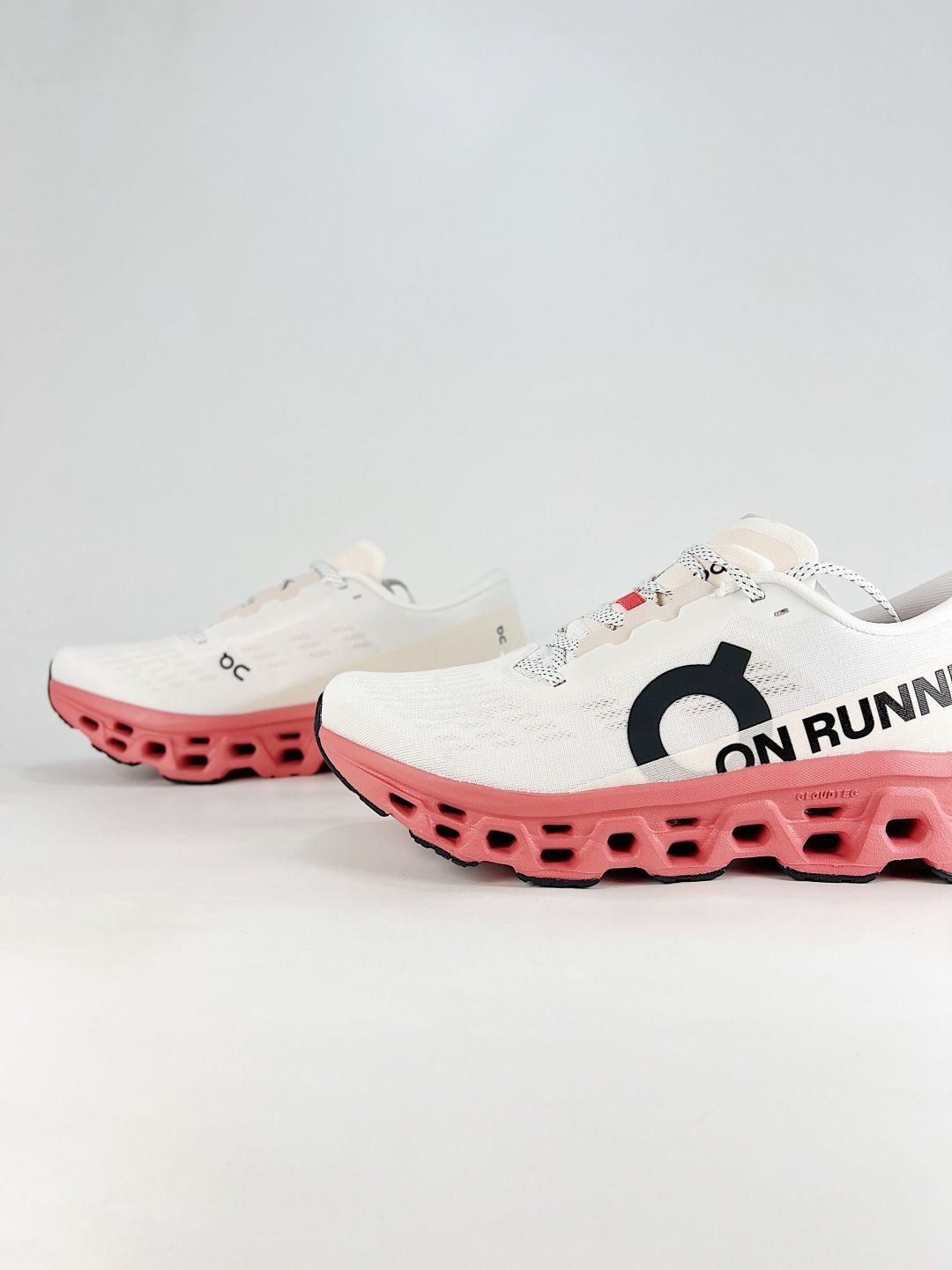 On Cloudmonster 3 Hyper White & Coral Sneakers
