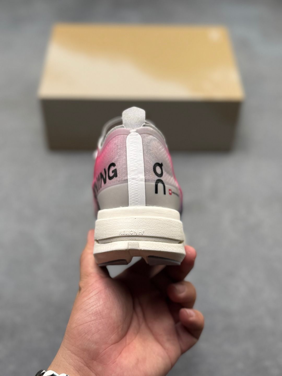 On Cloudboom Strike Pink & Blue Sneakers