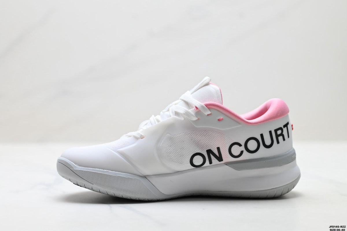On THE ROGER Pro 3 Clay White & Pink Sneakers