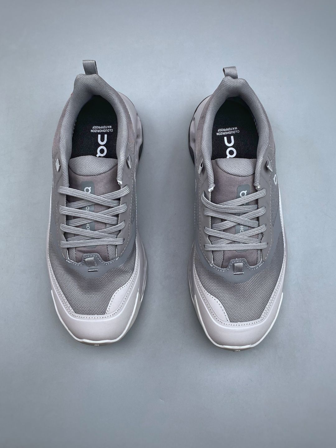 On Cloudleap Grey & White Sneakers