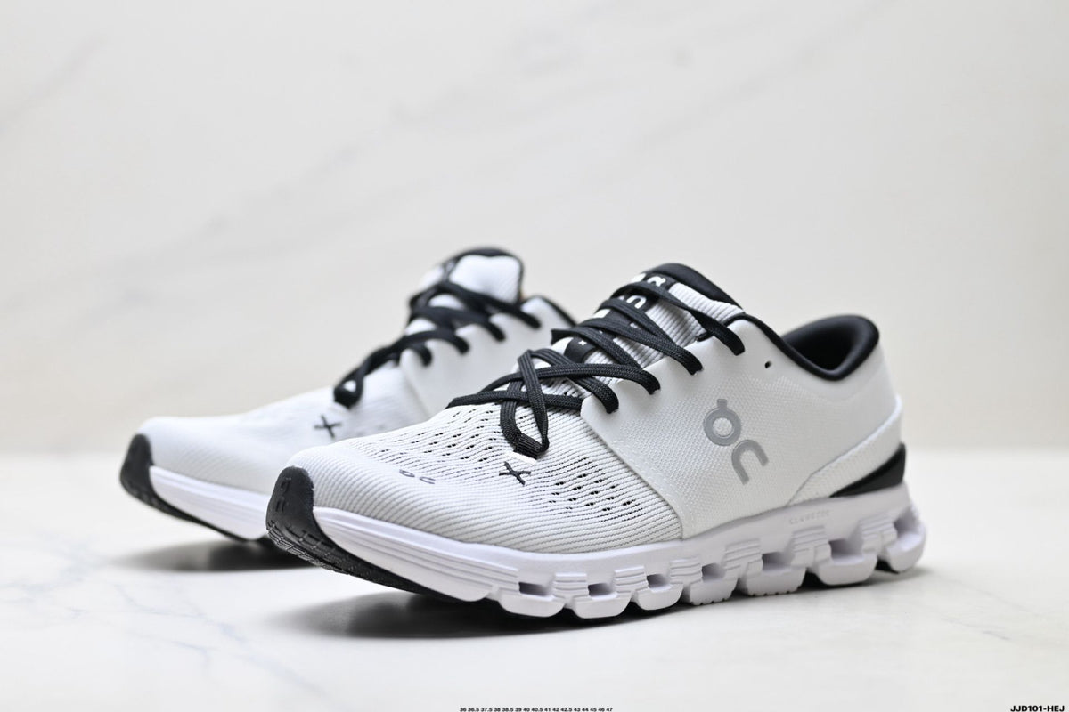 On Cloud X 4 White & Black Sneakers