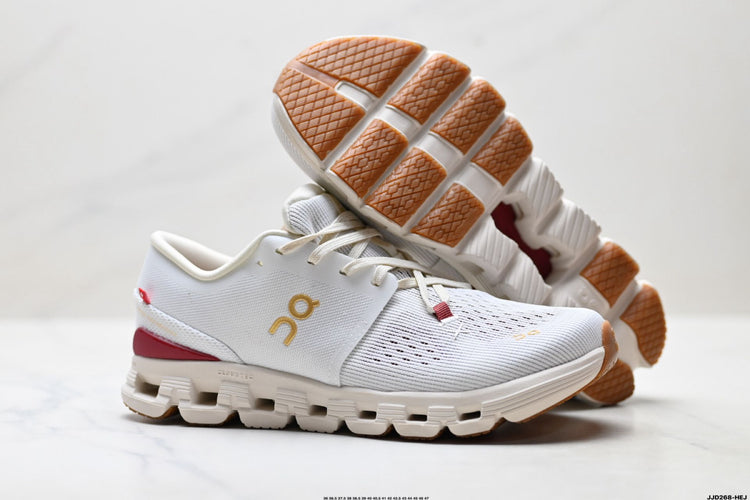 On Cloud X 4 White & Cream Sneakers