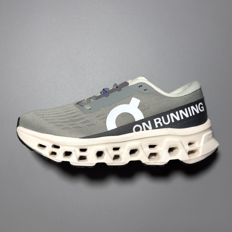 On Cloudmonster 3 Grey & Cream Sneakers