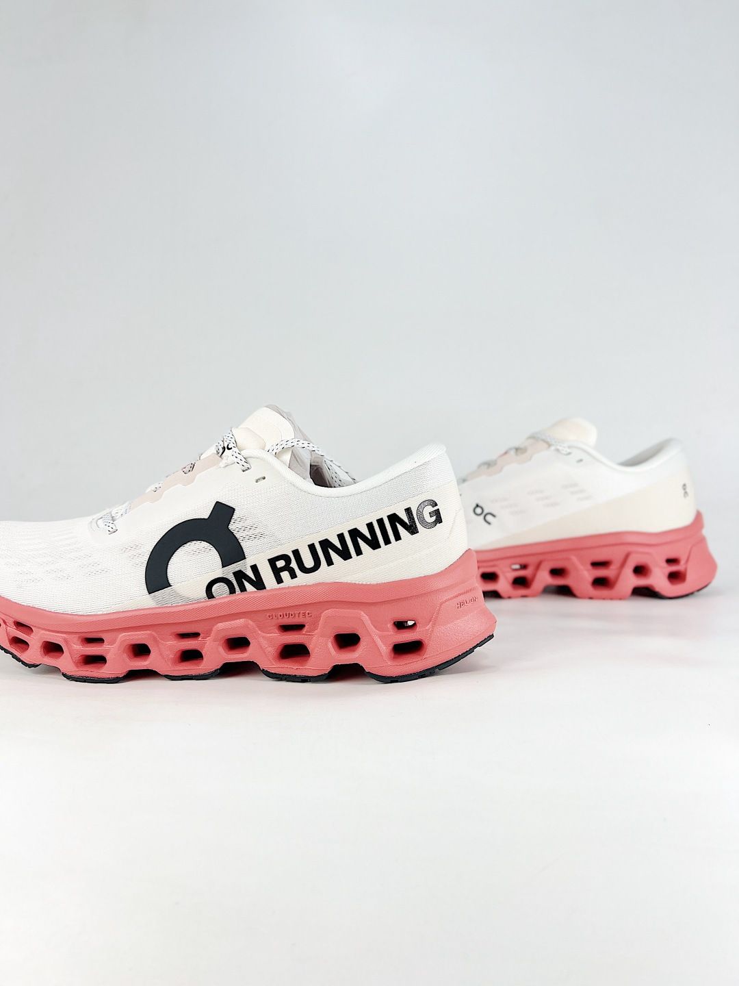 On Cloudmonster 3 Hyper White & Coral Sneakers