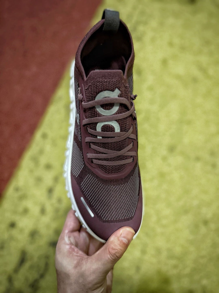 On Cloudultra Burgundy & White Sneakers