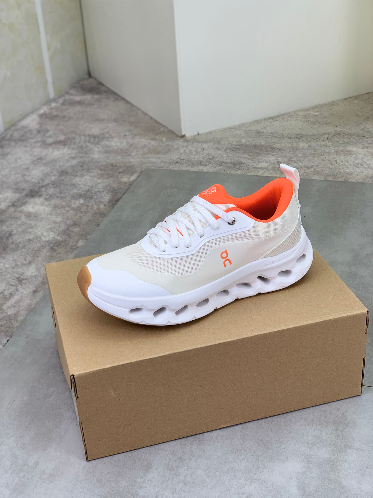 LOEWE x On White & Orange Sneakers