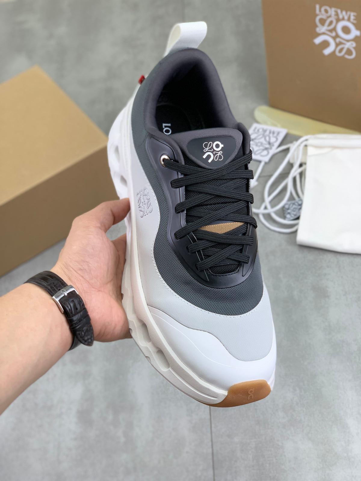 LOEWE x On Black & Grey Sneakers