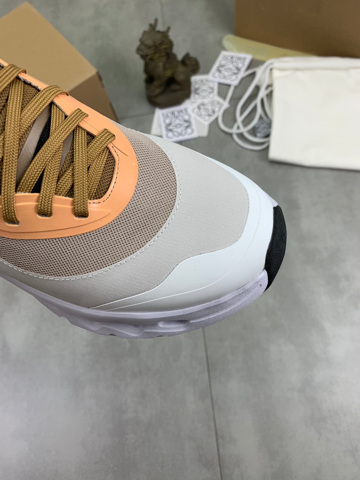 LOEWE x On White & Peach Sneakers