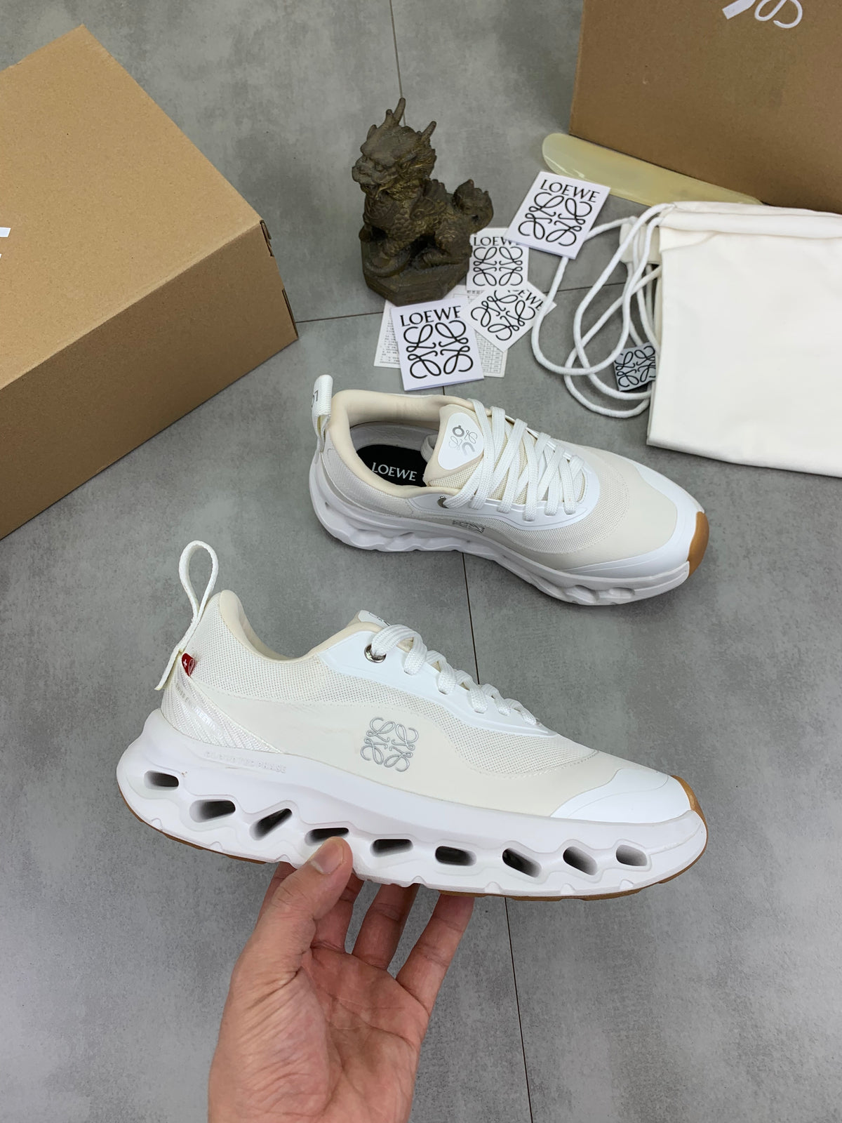LOEWE x On White Sneakers