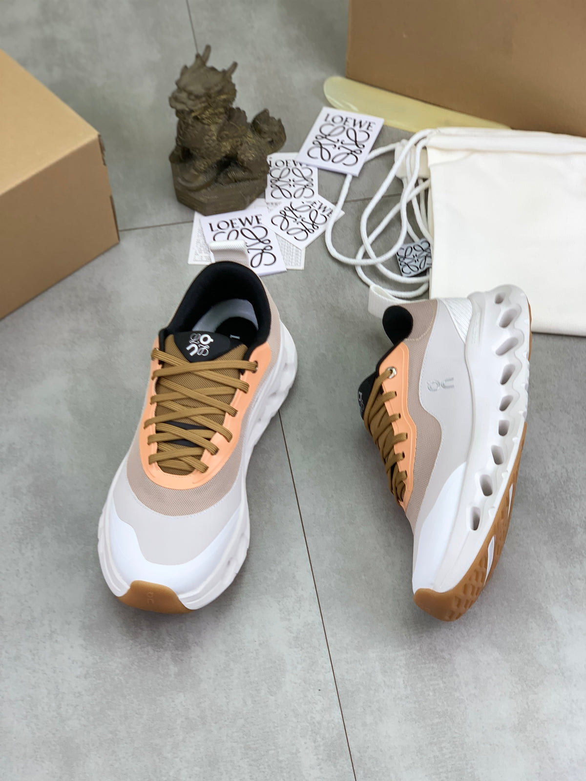 LOEWE x On Peach & Black Sneakers