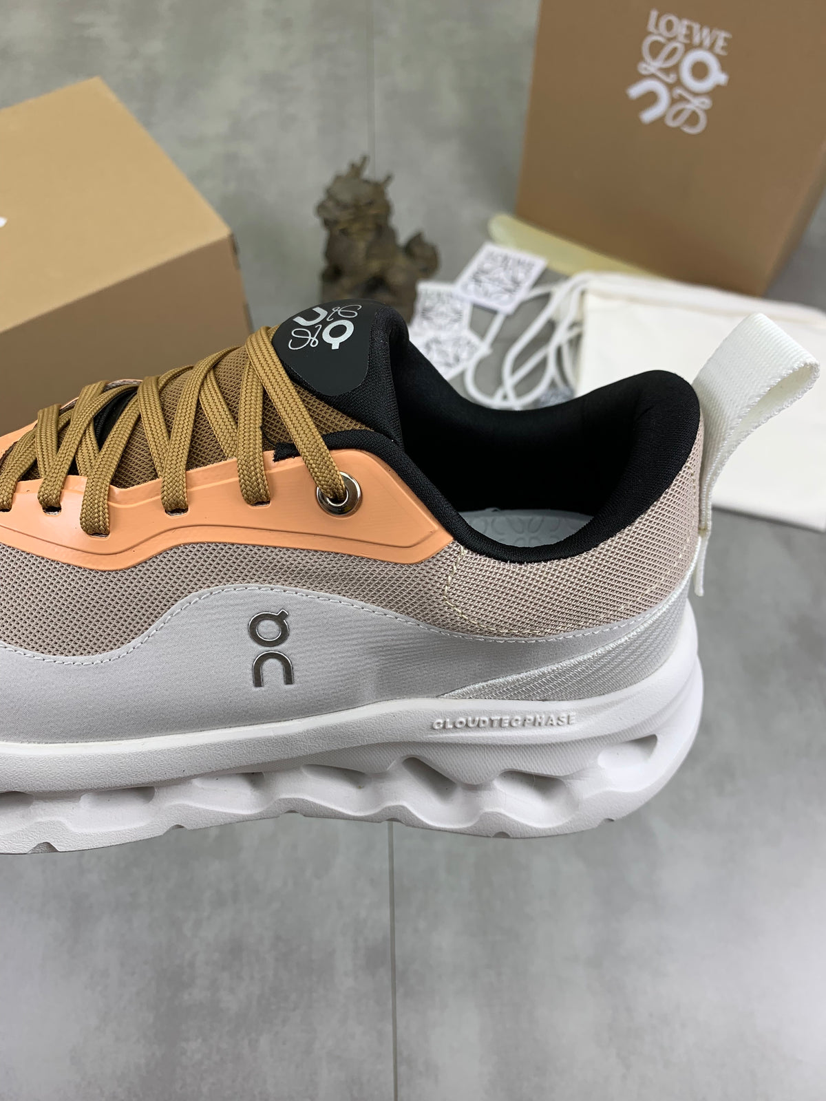 LOEWE x On Peach & Black Sneakers