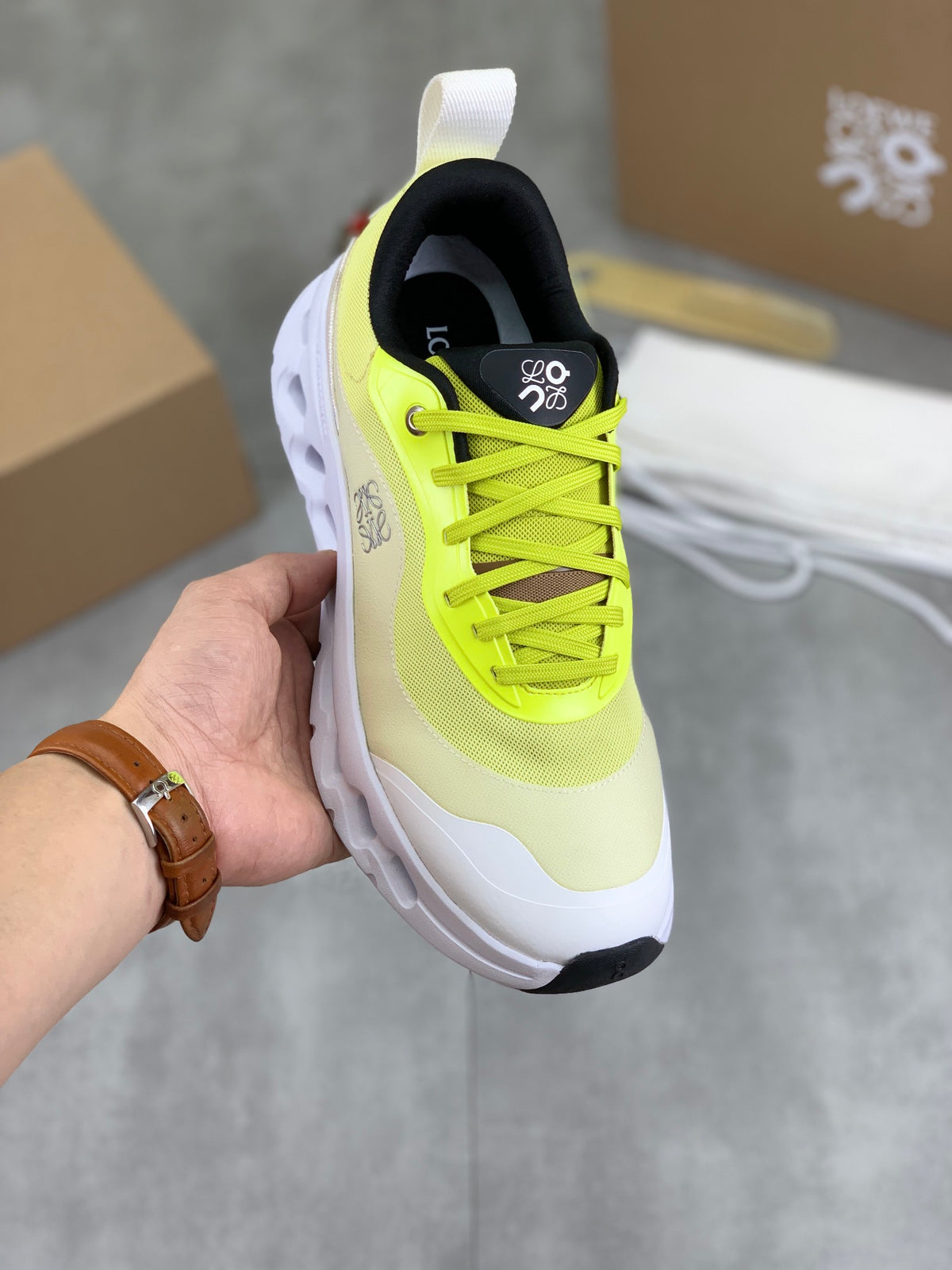 LOEWE x On Cloudtilt 2.0 Neon Yellow Sneakers