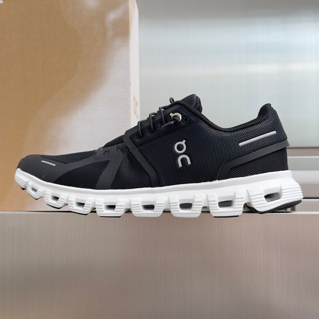 On Cloud 6 Black & White Sneakers