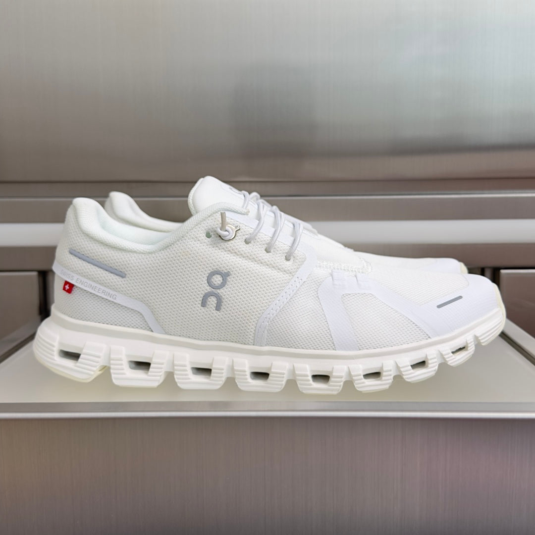 On Cloud 6 All-White Sneakers