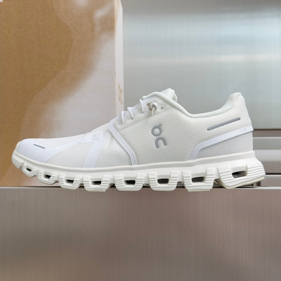 On Cloud 6 All-White Sneakers