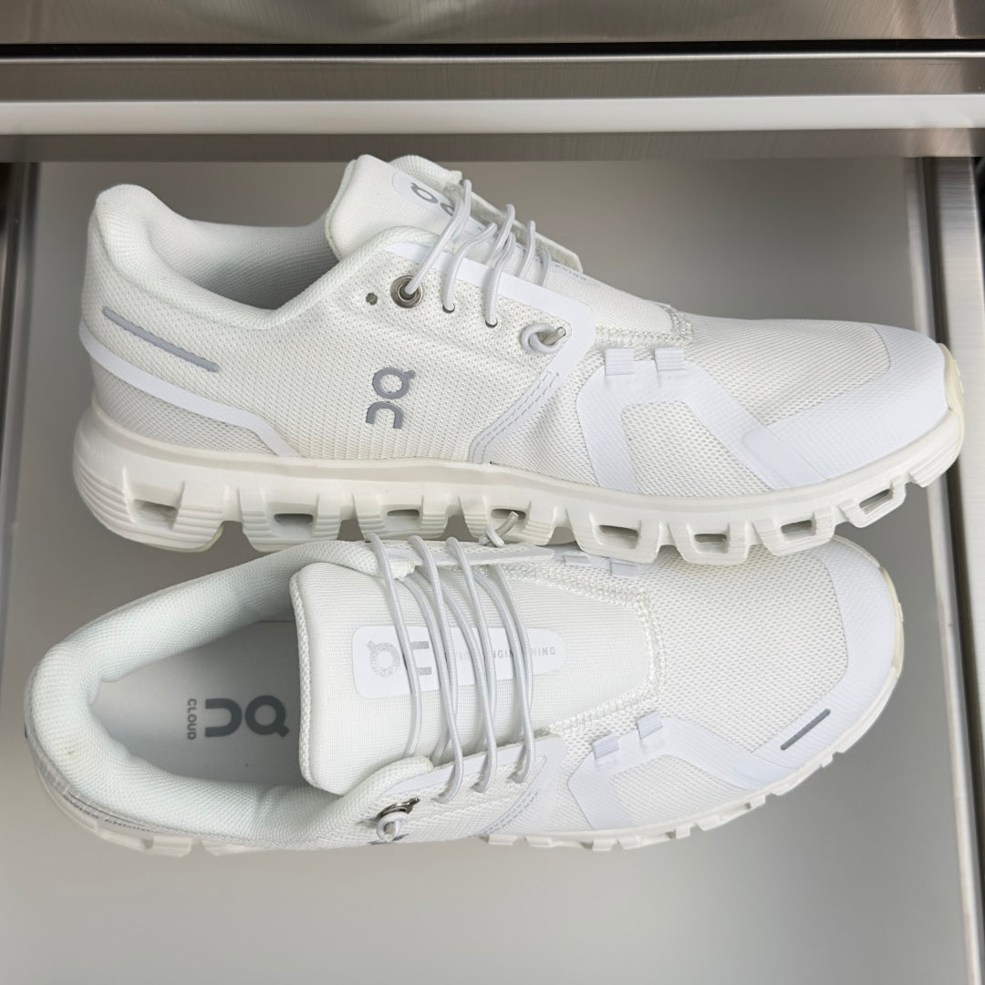 On Cloud 6 All-White Sneakers