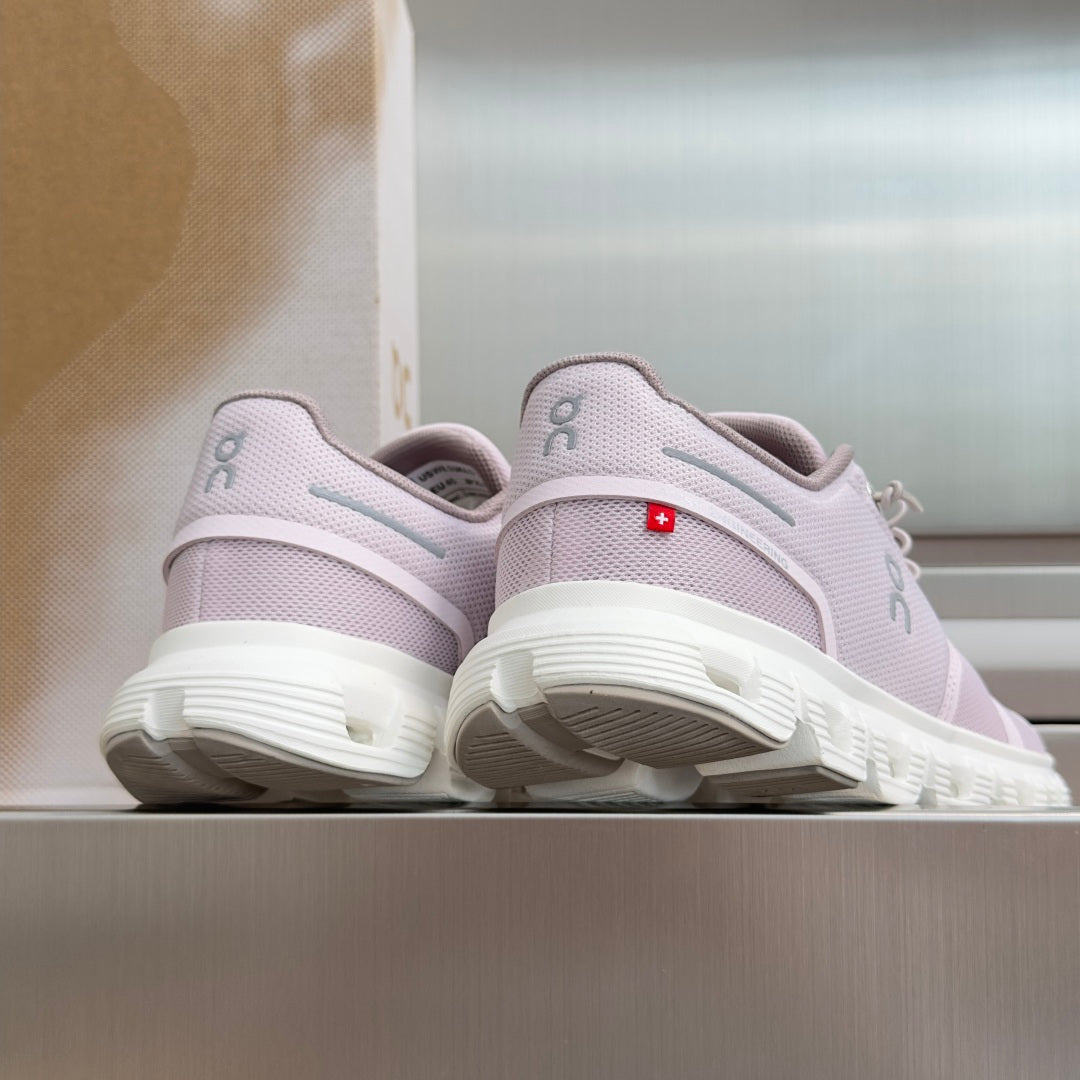 On Cloud 6 Light Lavender & White Sneakers