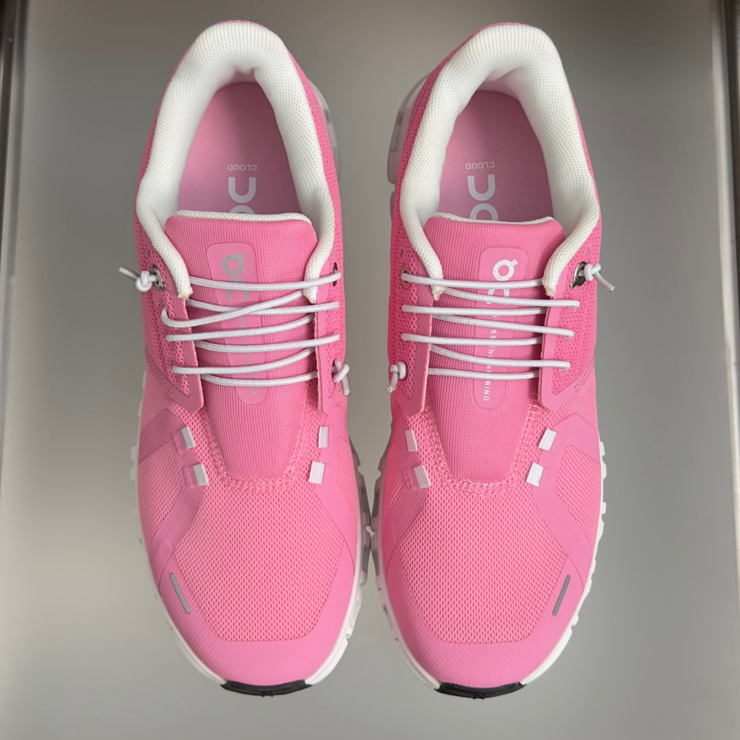 On Cloud 6 Bright Pink & White Sneakers
