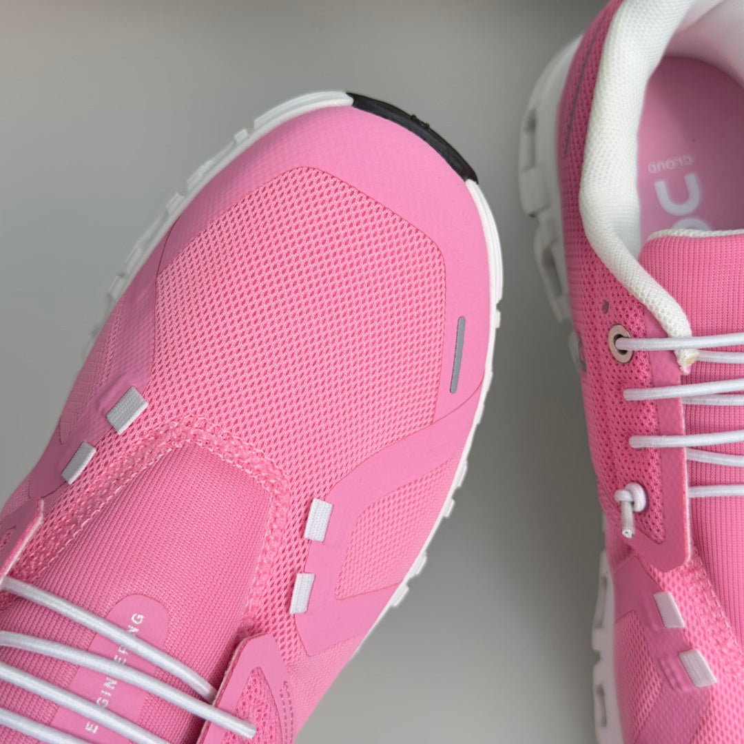 On Cloud 6 Bright Pink & White Sneakers
