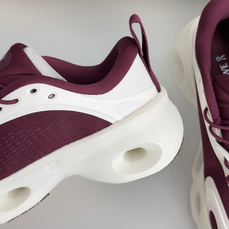 LOEWE x On Cloudsolo Burgundy & White Sneakers