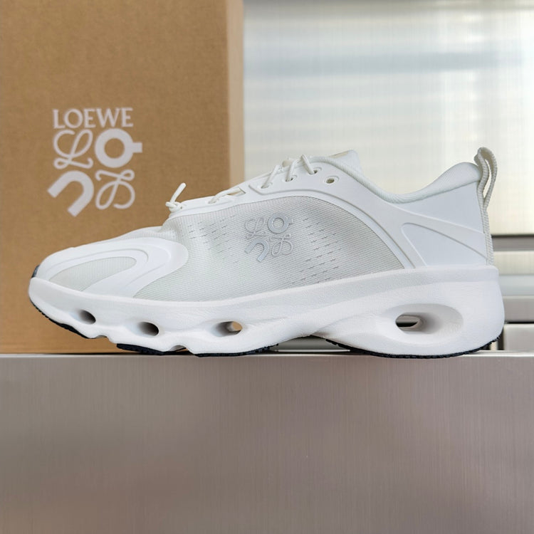 LOEWE x On Cloudsolo White & Light Grey Sneakers